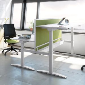 Mesa doble elevable con separador PUSH07